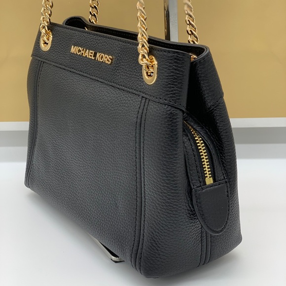 MICHAEL KORS JET SET ITEM MD CHAIN MESSENGER BLACK - Picture 5 of 16